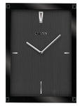 Citizen Gallery Black Rectangular Clock - Edge-to-Edge Glass - CC2027