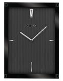 Citizen Gallery Black Rectangular Clock - Edge-to-Edge Glass - CC2027