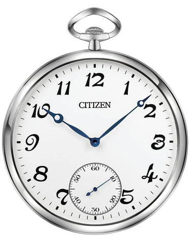 Citizen Gallery Silver-Tone Clock - Metallic Blue Hands - Seconds Sub-Dial - CC2029