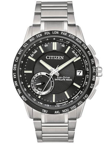 Citizen Mens Eco-Drive Satellite Wave F150 - Stainless Steel Case and Bracelet - CC3005-85E