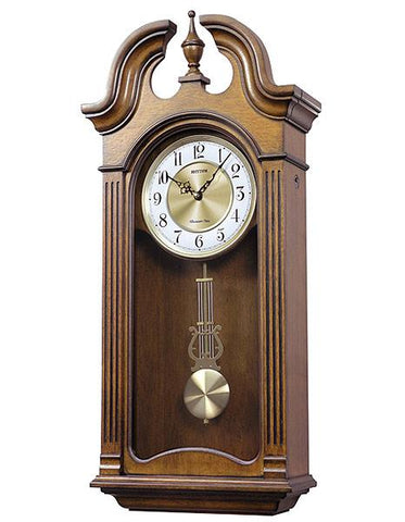 Rhythm WSM Tiara II Musical Chiming Pendulum Wall Clock - Genuine Wooden Case - CMJ539