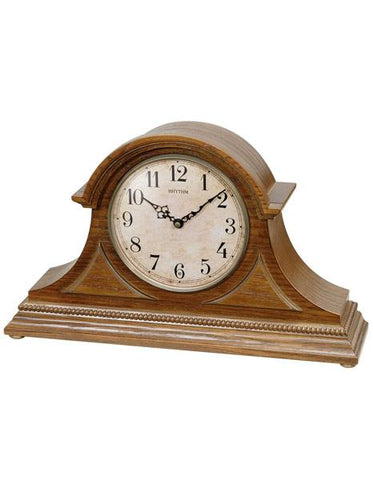 Rhythm Joyful Remington Traditional Musical Mantel Clock - Oak Case - CRH204