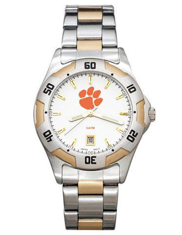 Clemson University All-Pro Mens Watch - Gold and Silver Tone - Bracelet - CU153_7f5909e3-a665-4fc8-955d-1f754b168608