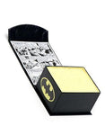 DC Comics Satin Black Batman Cufflinks - Bat Symbol Top - DC Comics Logo Bottom - DC-OBL-SBB_72941a7e-65b6-4c6d-a047-fa48c34ff222
