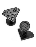 DC Comics Satin Black Superman Shield Cufflinks - DC Comics Logo Bottom - DC-SS-SB_549ef6f8-185b-4549-939a-bc65f1b0bfc6