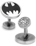 DC Comics Batman Vintage Logo Cufflinks - Round - Black - Fixed Backing - DC-VBM-SLA_694e1367-d692-497b-8ce0-4650a27166b4