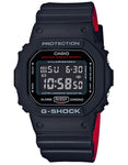 Casio G-Shock Trending Black X Red Heritage Series - Negative Digital Display - DW5600HR-1