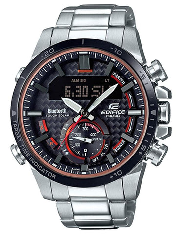 Casio Edifice ECB800 Series Mens Watch - Bluetooth - Chronograph - Stainless - ECB800DB-1A