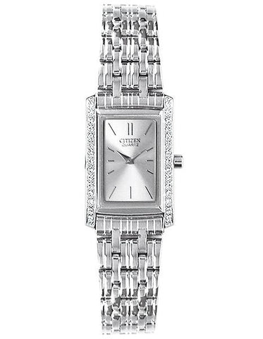 Citizen Quartz Ladies Crystal Dress Watch - Silver-Tone Dial - Steel Bracelet - EK1120-55A_a1e2fd7a-b3e6-489b-96cd-08703cb654ba