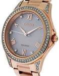 Citizen DRIVE Ladies POV Swarovski Crystal Watch - Pink Gold-Tone - Bracelet - EM0233-51AA