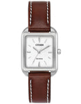 Citizen Eco-Drive Womens Chandler - Stainless Steel - Brown Strap - White Dial - EM0490-08A_4c89e7c0-950a-4dad-8fea-5a120960608d