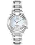 Citizen Eco-Drive Womens L Sunrise - Stainless - Diamond - Bracelet - MOP Dial - EM0510-53D