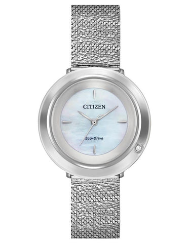 Citizen Ladies Eco-Drive L Ambiluna Watch - Stainless - MOP - Metal Mesh - EM0640-58D_f77f432f-1e42-4767-95a0-23a7aa8e4315