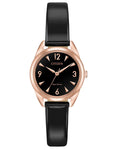 Citizen Ladies DRIVE LTR Watch - Rose Gold-Tone -Black Dial -Vegan Leather - EM0688-01E