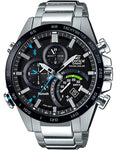 Casio Edifice Black Lable Bluetooth - Black Dial with Blue Accents - Stainless - EQB501XDB-1A