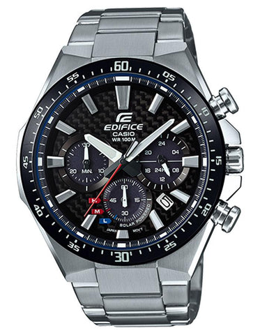 Casio Edifice EQS800 Series Mens Watch - Stainlessl - Carbon Dial - Chronograph - EQS800CDB-1A