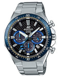 Casio Edifice EQS800 Series Mens Watch - Stainless - Carbon Dial - Blue- Chrono - EQS800CDB-1B