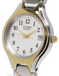 Citizen Quartz Ladies Date Watch - White Dial - Two-Tone Case and Bracelet - EU2254-51AA