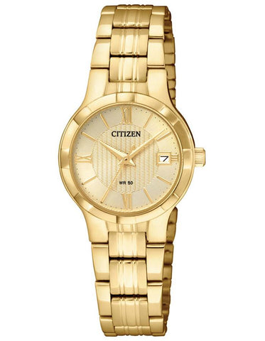 Citizen Womens Quartz Watch - Gold-Tone Dial & Case - Bracelet - Date - 50m - EU6022-54P_58993da3-498b-481a-94af-9bd1f2665450