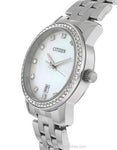 Citizen Quartz Ladies Swarovski Crystal Dress - Stainless Steel - MOP Dial - EU6030-56DA