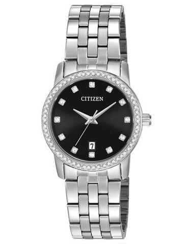 Citizen Quartz Ladies Swarovski Crystal Dress - Stainless Steel - Black Dial - EU6030-56E_d1c3e7bc-660a-47fb-8316-131c7a64e341