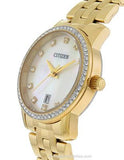 Citizen Quartz Ladies Swarovski Crystal Dress - Gold Tone - MOP Dial - EU6032-51DA_6317f7e4-0fe6-458e-97f8-4ee9d82499a2