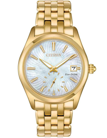 Citizen Eco-Drive Womens Corso -  Gold-Tone  - Mother of Pearl - Bracelet - EV1032-51D_ce391379-28f3-41de-a028-89375a909172