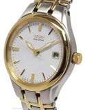 Citizen Ladies Silhouette Sport - Two-Tone - White Textured Dial - Date - EW1264-50AA