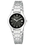 Citizen Ladies Eco-Drive Dress Watch - Stainless - Black Dial - Date - EW1410-50E