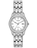 Citizen Ladies Silhouette Crystal - Stainless Steel - Silver-Tone Dial - Date - EW1901-58A