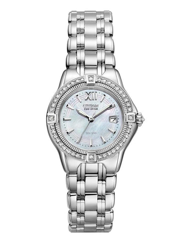 Citizen Ladies Signature Quattro Diamond Dress Watch - Stainless - MOP - Date - EW2060-54N_b0d61041-cf2d-451c-893b-3f968717abbb