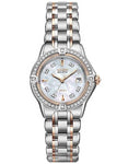 Citizen Ladies Signature Quatro Diamond Dress Watch - Steel & Rose Tone - Date - EW2066-58D