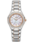 Citizen Ladies Signature Octavia 57 Diamond Dress Watch - Steel and Rose Tone - EW2096-57D