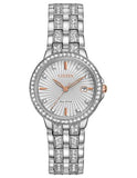 Citizen Eco-Drive Womens Watch - Swarovski Crystals - Stainless Steel - Date - EW2340-58A