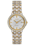 Citizen Eco-Drive Womens Watch - Swarovski Crystals - Two Tone - Date - EW2344-57A