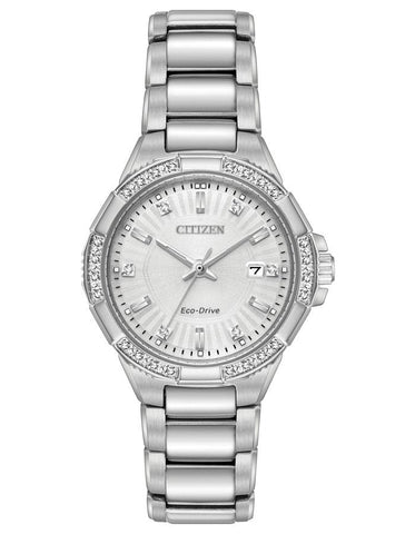 Citizen Womens Eco-Drive Riva - Diamonds - Silver-Tone Dial - Date - 100m - EW2460-56A_2ec45faa-90ff-4d6a-ad9d-9f6d81ed6d70