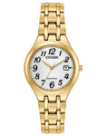 Citizen Womens Eco-Drive Corso Watch - White Dial - Gold-Tone - Bracelet - Date - EW2482-53A_0a8b9c95-2b00-4045-9cce-7719309b0598