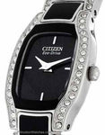 Citizen Normandie Ladies Crystal Art Deco Watch - Pillow Shaped Case - Stainless - EW9780-57EB