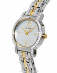 Citizen Eco-Drive Silhouette Crystal Two-Tone Ladies Watch - Mother-of-Pearl - EX1244-51DA