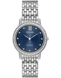 Citizen Eco-Drive Womens Silhouette Crystal Watch - Blue Dial - Bracelet - EX1480-58L_66b56d26-5c08-4f84-8fec-1ba2aa1c80e9