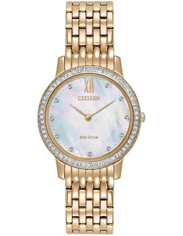 Citizen Eco-Drive Womens Silhouette Crystal Watch - Rose Gold-Tone - Bracelet - EX1483-50D_1e52fdaa-1661-4afc-b524-312d48242f5c