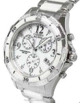 Citizen Eco-Drive Ladies 32 Diamond Chronograph - Stainless and White Ceramic - FB1230-50AA