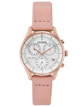 Citizen Eco-Drive Chandler - Rose Gold-Tone - Chronograph - White -Leather Strap - FB1443-08A