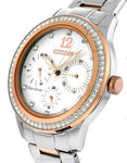 Citizen Eco-Drive Ladies Silhouette Crystal - Stainless & Pink Gold-Tone - FD2016-51AA