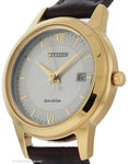 Citizen Ladies Eco-Drive Date Watch - Gold Tone - Brown Leather Strap - FE1082-05AA_45c8fc71-4211-48e1-ac96-64cf757dfd11