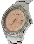 Citizen Ladies Silhouette Crystal - Pink Sunray Dial - Bracelet - Date - FE1140-86XA