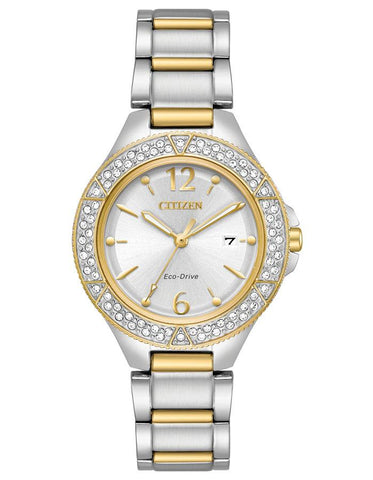 Citizen Womens Eco-Drive Silhouette Date Watch - Swarovski - Two-Tone - Bracelet - FE1164-53A_6d3a48bb-004a-4b5c-8ad8-ebb591a00f21