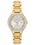 Citizen Ladies Eco-Drive Silhouette Watch - Swarovski Crystals - Gold-Tone -Date - FE1192-58A