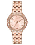 Citizen Womens Eco-Drive Silhouette - Swarovski Crystals - Rose-Tone - Bracelet - FE2083-58Q