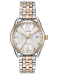 Citizen Ladies DRIVE LTR Watch - Two-Tone - Silver-Tone Dial - Date - Bracelet - FE6086-74A